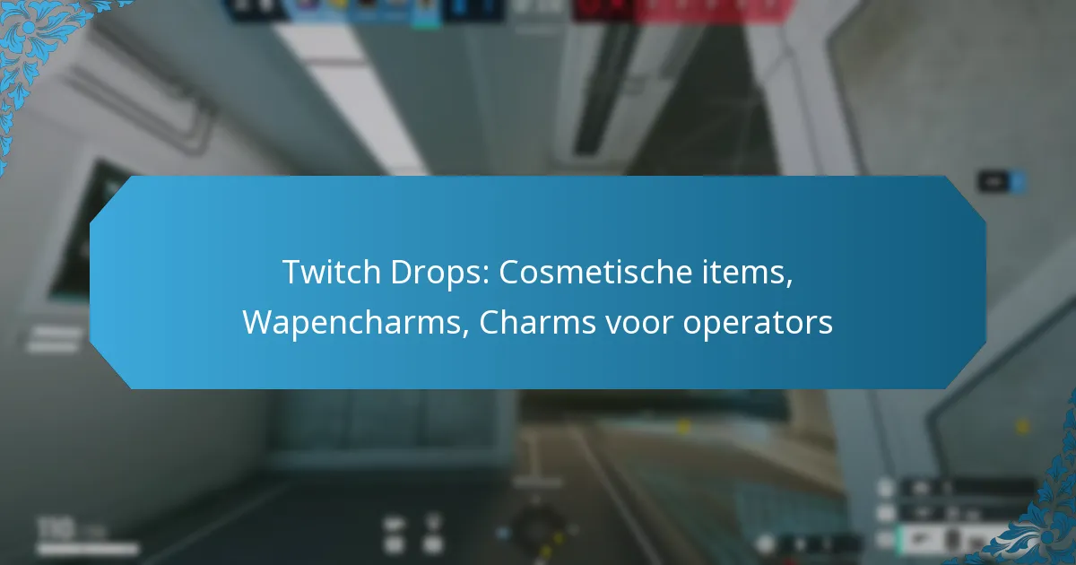 Twitch Drops: Cosmetische items, Wapencharms, Charms voor operators