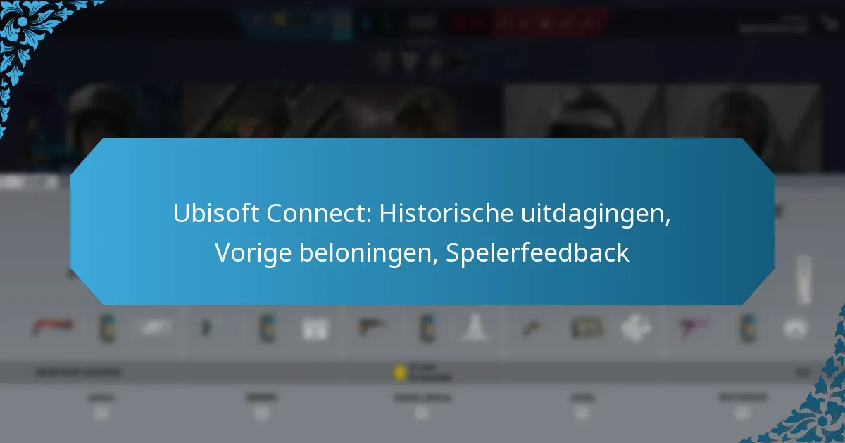 Ubisoft Connect: Historische uitdagingen, Vorige beloningen, Spelerfeedback